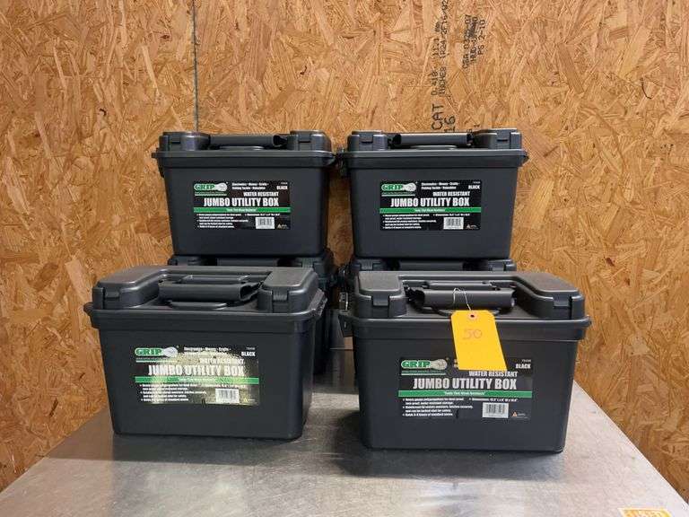 (6) New Jumbo Ammo Boxes with Tray image