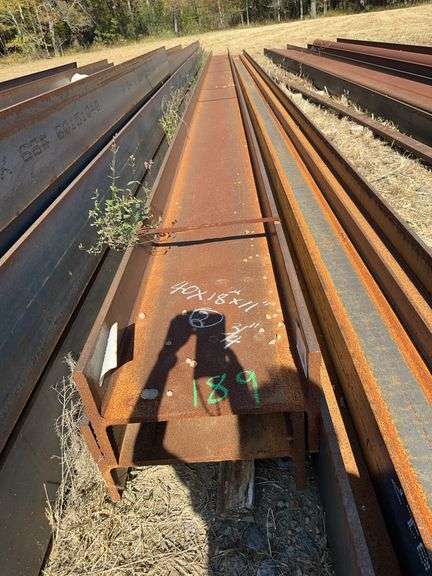 (2) 40' x 18" x 11" x 3/4 I Beam image