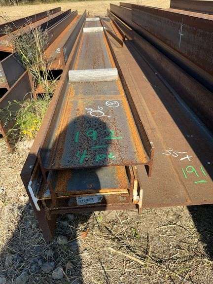(3) 20' x 14" x 5" x 3/8 I Beam, (1) 20' x 10" x 4" x 3/8 I Beam image