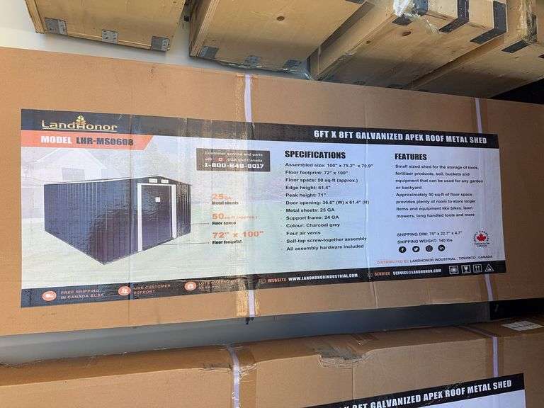 Unused 6' x 8' Metal Shed image