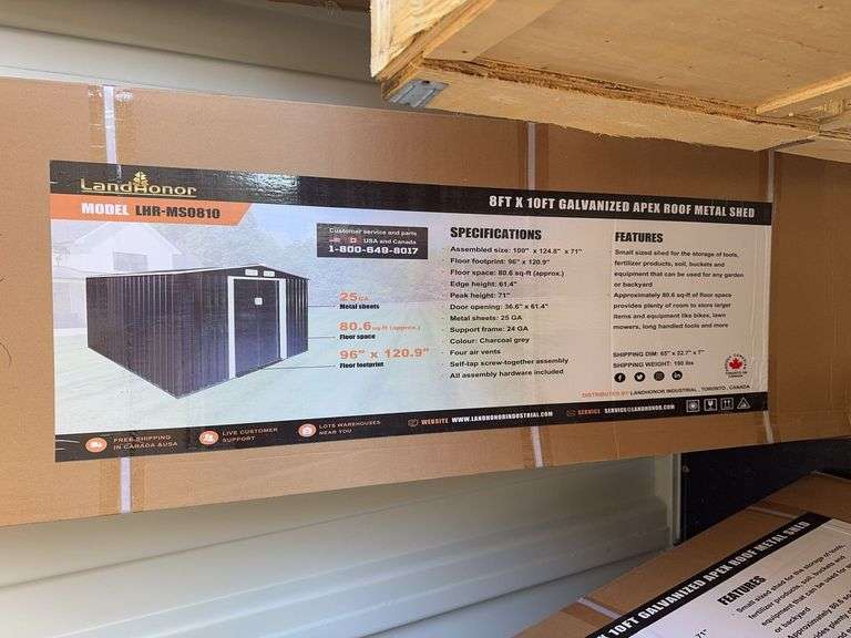 Unused 8' x 10' Metal Shed image