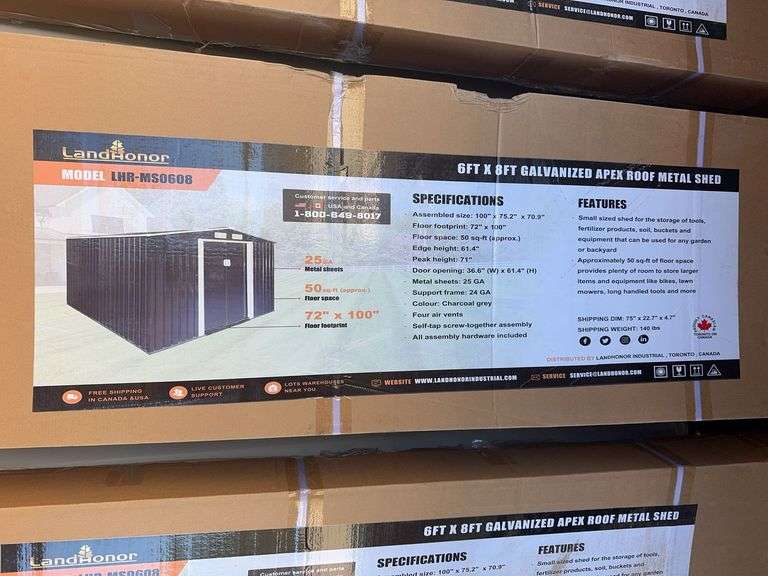 Unused 6' x 8' Metal Shed image