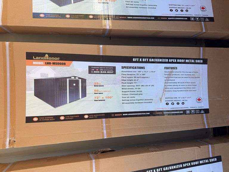 Unused 6' x 8' Metal Shed image