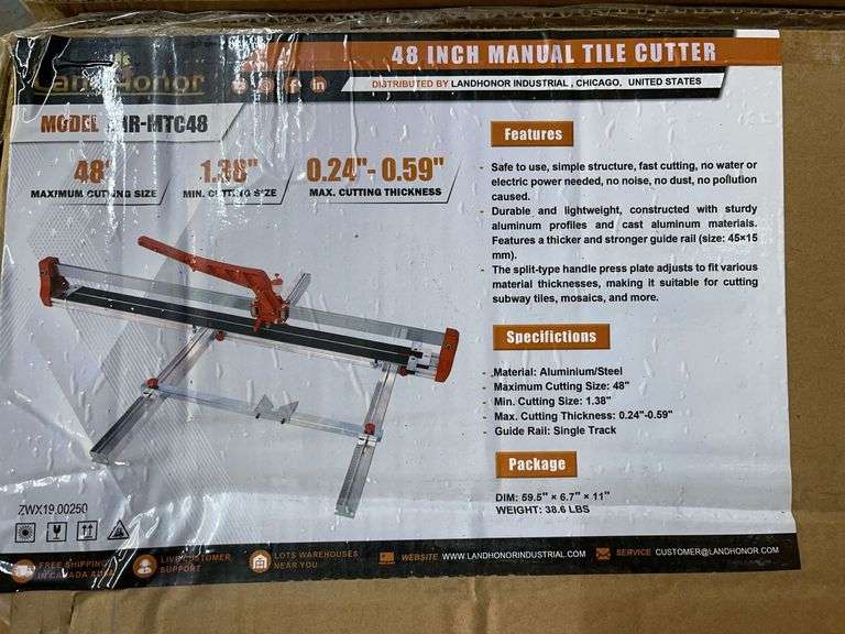 Unused Manual Tile Cutter image
