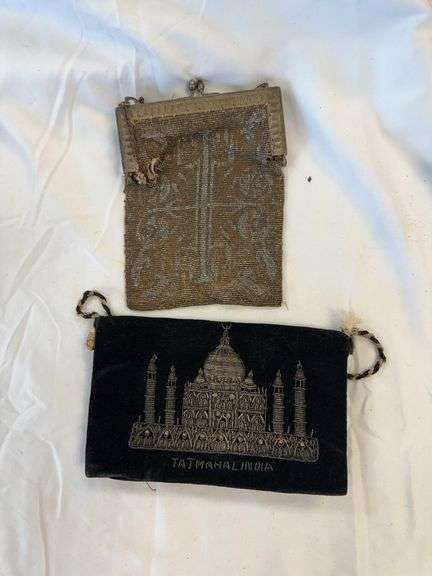 Two Decorative Purses, Beaded and Velvet image