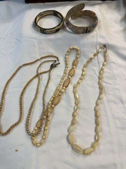 Group of Costume Jewelry: Bracelets and Necklaces image