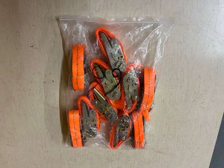 (10) Orange Ratchet Straps image