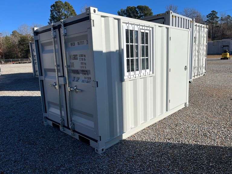 10 Ft. Shipping Container Office Modification with Door and Window image