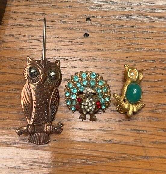 Small Assorted Animal Brooch Pin Lot of 3 image