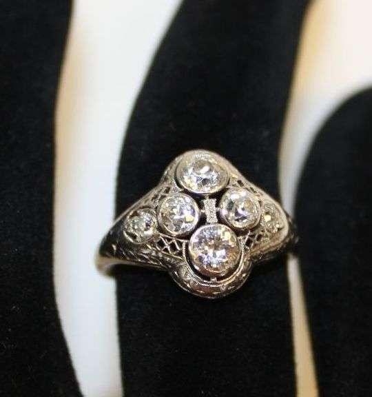 Ladies Antique Filigree Ring image