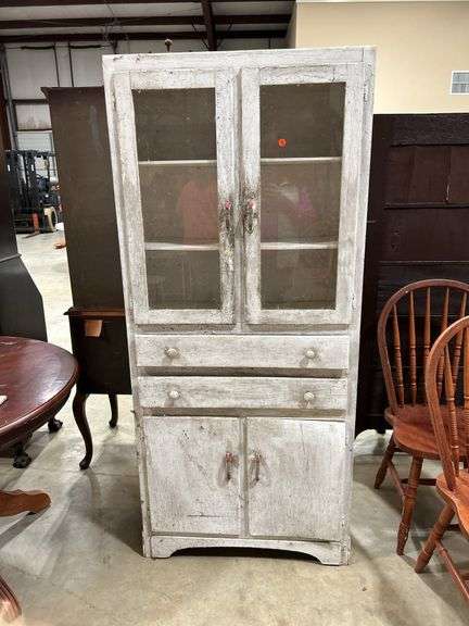 Vintage Kitchen Cabinet, 68" H x 30" W x 12" D image