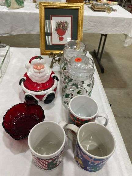 Holiday Cups, Jars, Candy Dishes, Print with Easel image