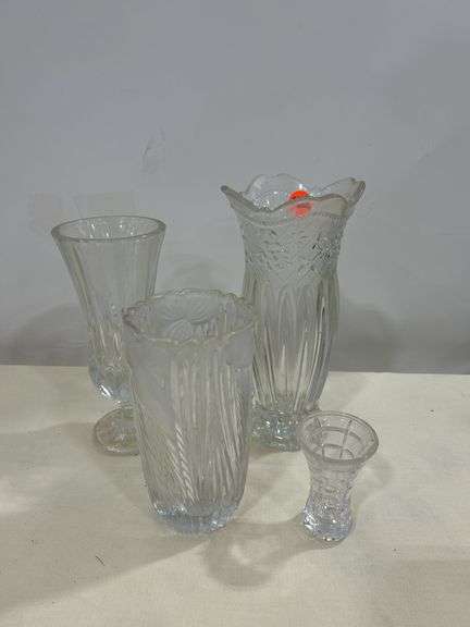 Glass Vases, 2 are lead crystal image
