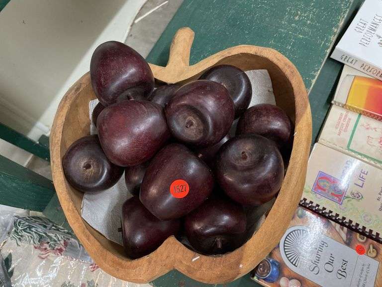 Wood Apple Bowl with Apples image