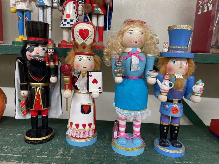 (4) Alice in Wonderland Nutcrackers image