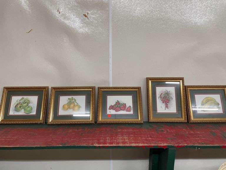 (5) Framed Fruit Pictures image