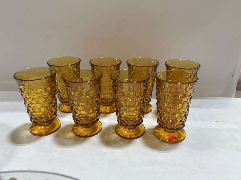 Amber Gold Tea Glasses image
