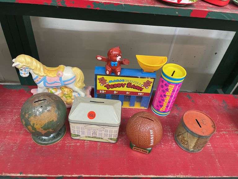 Various Coin Banks, Some Vintage image