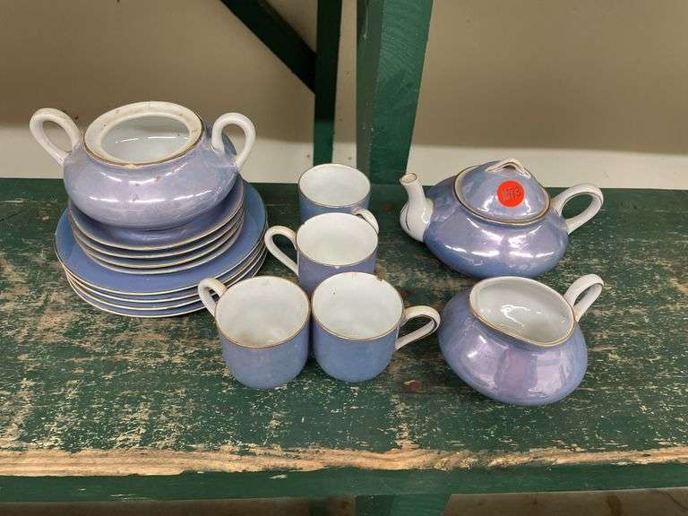 Blue Luster Tea Set image