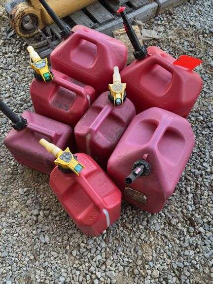 (7) Plastic Gas Jugs