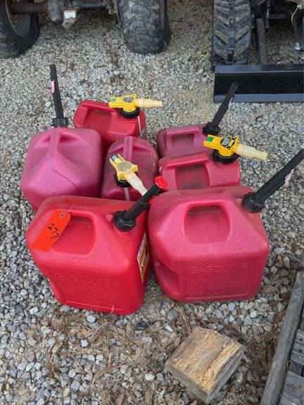 (7) Plastic Gas Jugs