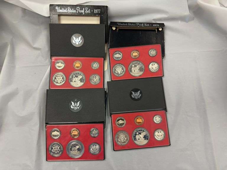 US Proof Coin Sets - 1977, 1978, & 1979