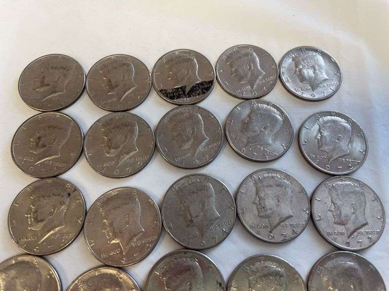 (49) Kennedy Half Dollars 1970's image