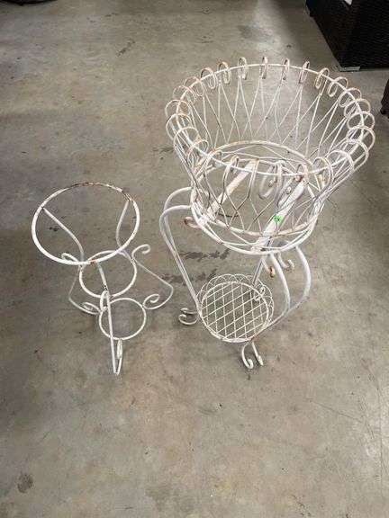 (2) Metal Plant Stands