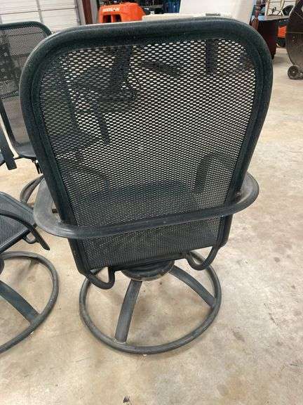 Set of Four Outdoor Swivel Chairs