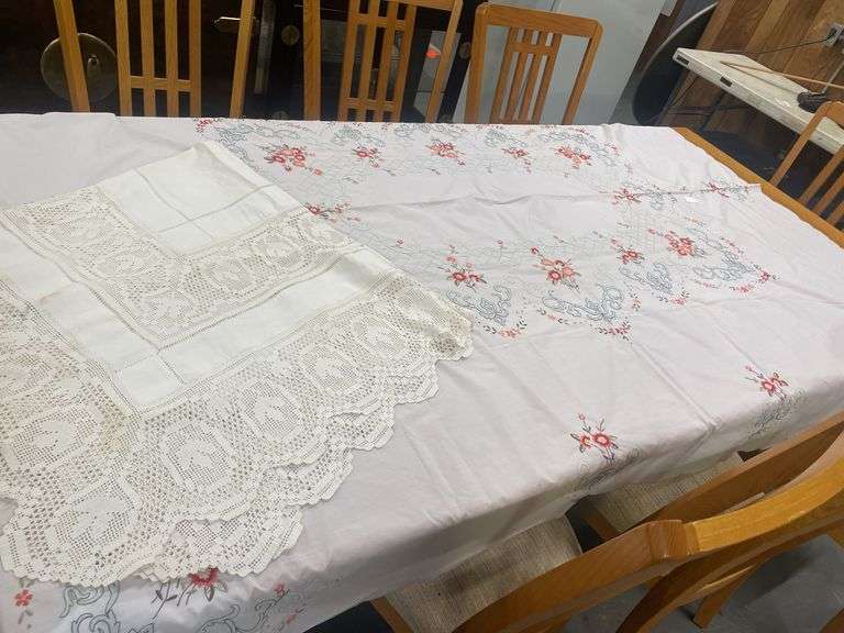 Embroidered and Crocheted Table Linens