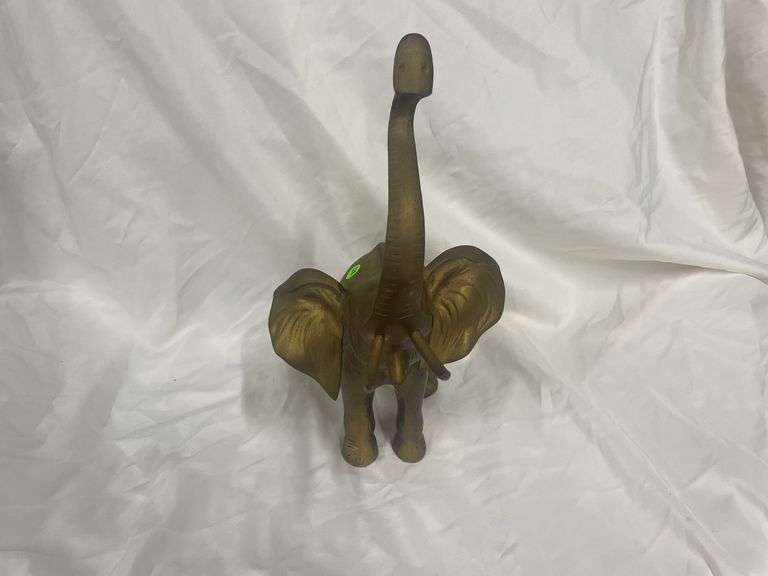 Detailed Brass Elephant Sculpture