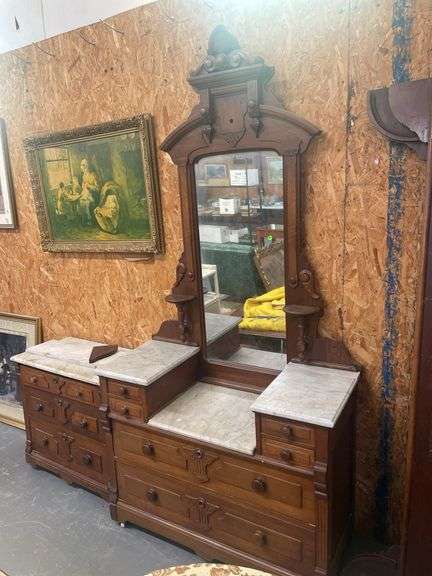 Victorian Vanity Dresser and Wash Stand