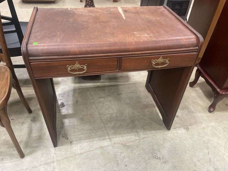 Small Wood Desk with Drawers