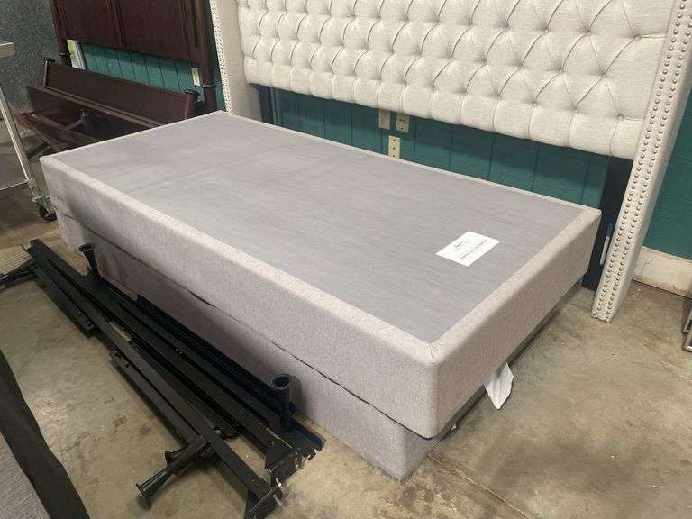 King Upholstered Headboard with Base and Frame