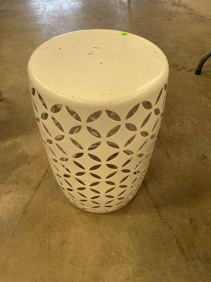 White Metal Side Table