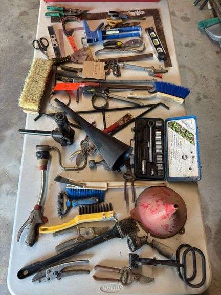 Variety of Mixed Hand Tools and Accessories
