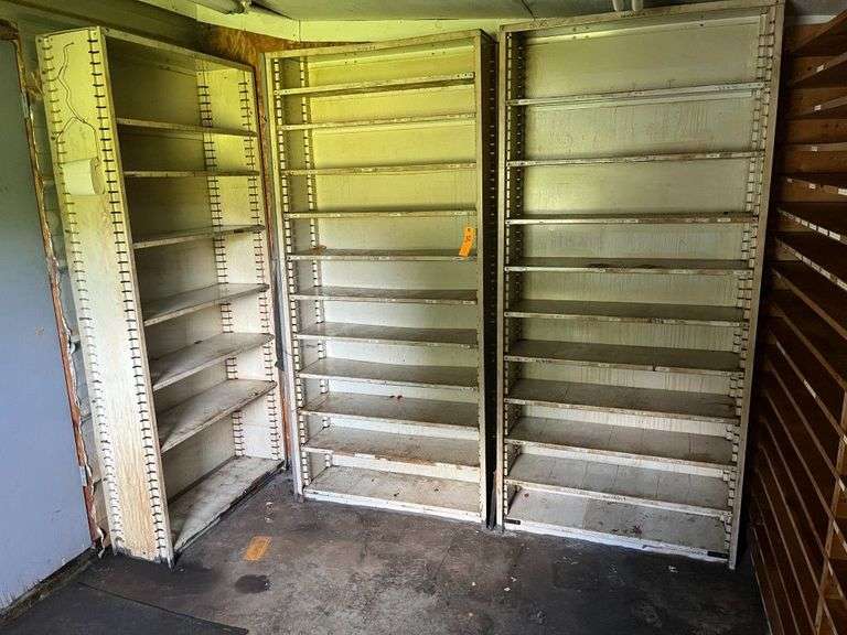 (3) Metal Shelves