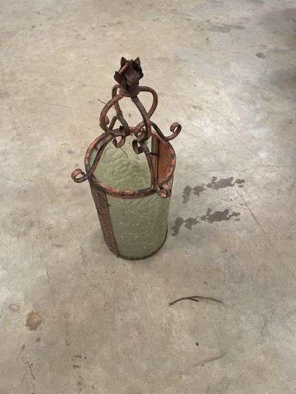 Metal and Glass Hanging Lantern