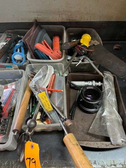 Group of Tools in Plastic Pans