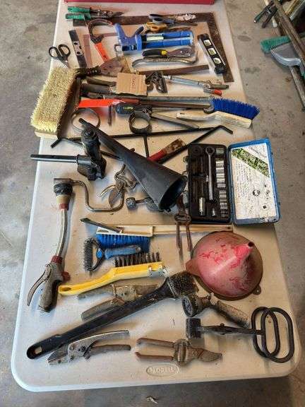 Variety of Mixed Hand Tools and Accessories