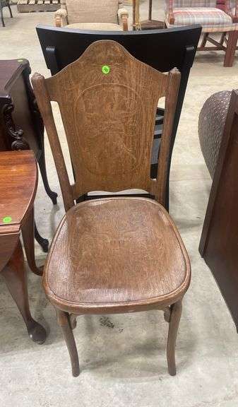 Wooden Chair with Carved Detail