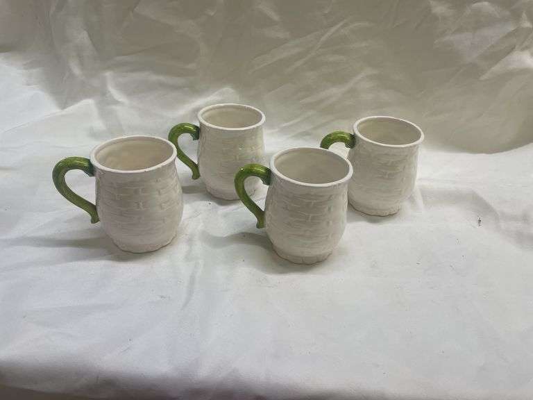 (4) Geo. Z. Lefton Floral Mugs