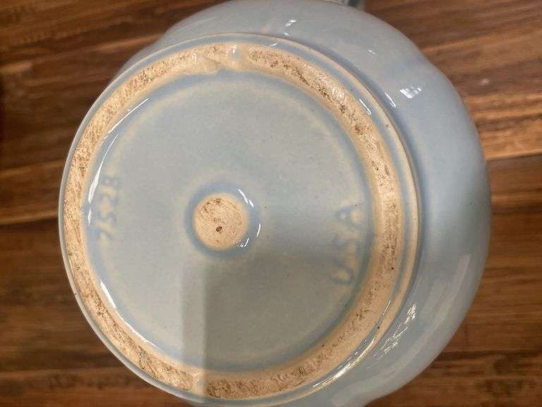 Ceramic Pitcher, Bowl, and Two-Tiered Serving Tray
