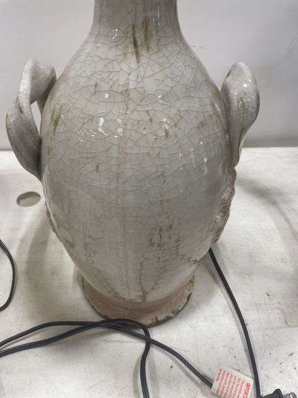 (2) Pottery Table Lamps with Shades