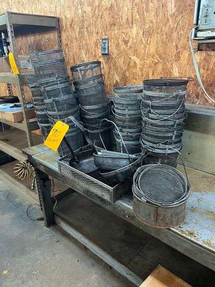Large Group of Metal Wire Baskets