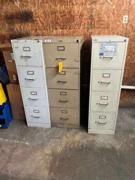 (3) 4-Drawer Filing Cabinets