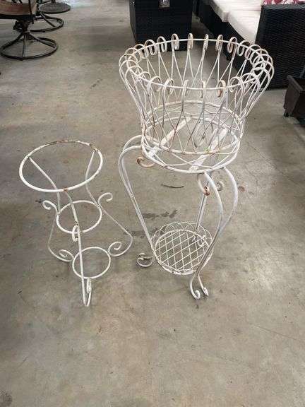 (2) Metal Plant Stands