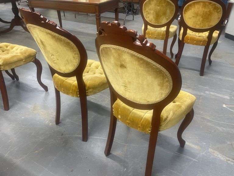 Set of Two Oval Back Parlor Chairs