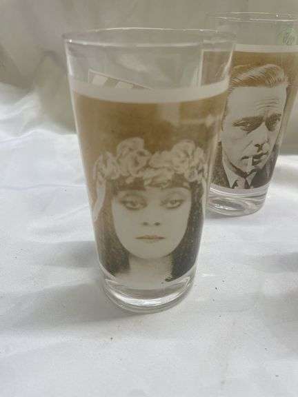 (6) Hollywood Legends Movie Star Glass Collection