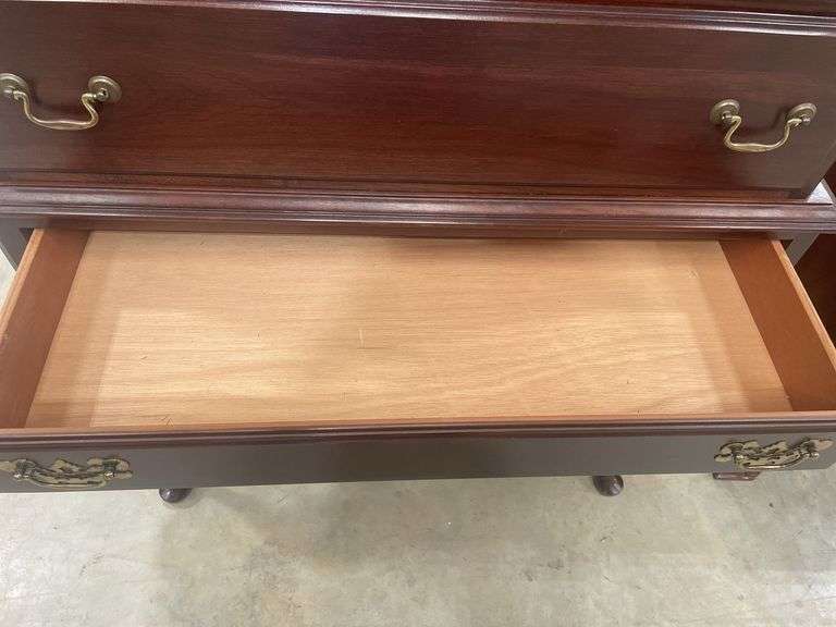 Traditional Mahogany Highboy Dresser
